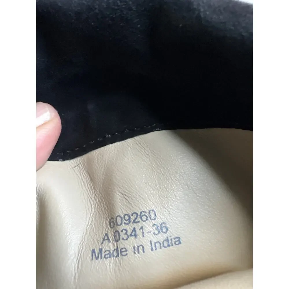 Boden Black Suede Over the Knee High Boots Lace Back 8M Y2k